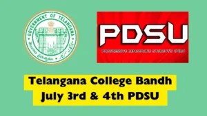 Latest News on Telangana bandh 2025 , july 3 colleges bandh 2025 , july 4 colleges bandh 2025 , Telangana College Bandh 2025