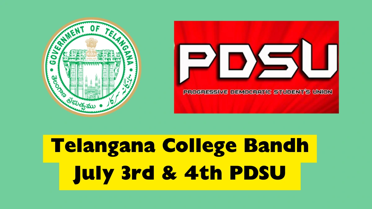 Latest News on Telangana bandh 2025 , july 3 colleges bandh 2025 , july 4 colleges bandh 2025 , Telangana College Bandh 2025