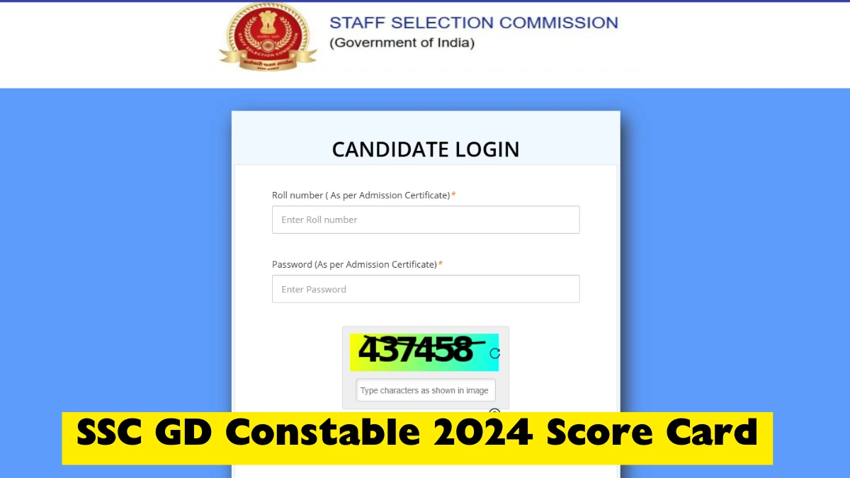 SSC GD Constable Recruitment 2024 Score Card